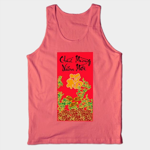 Lunar New Year, Red Envelope, Tet, Chuc Mung Nam Moi Tank Top by AZNSnackShop